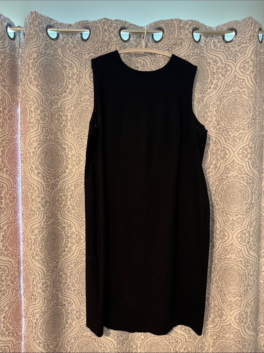 SPANX Black Sleeveless Midi Shift Dress — Minimalist Elegance